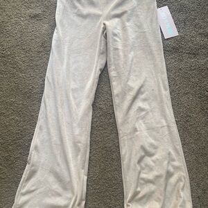Chic fleeced flare pants sweatpants super cute M